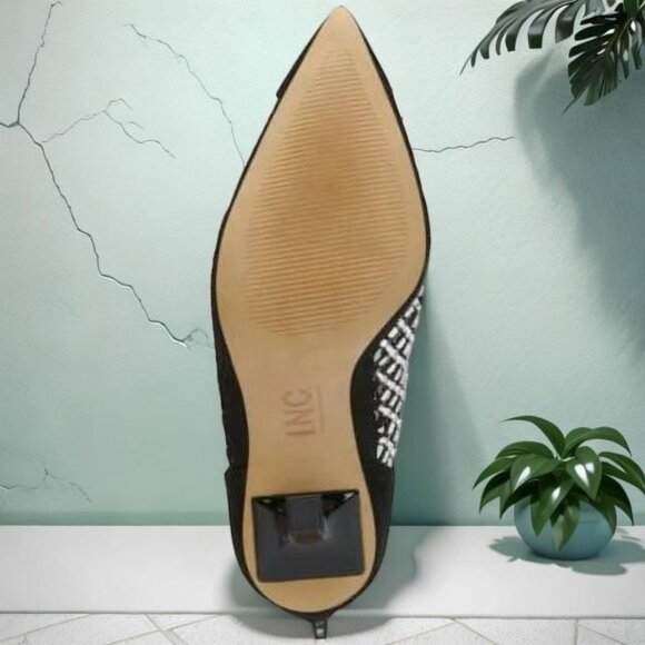 Inc Womens Black Embellished Senalda Pointed Toe Stiletto Dress Booties Size 8 M - Picture 2 of 5